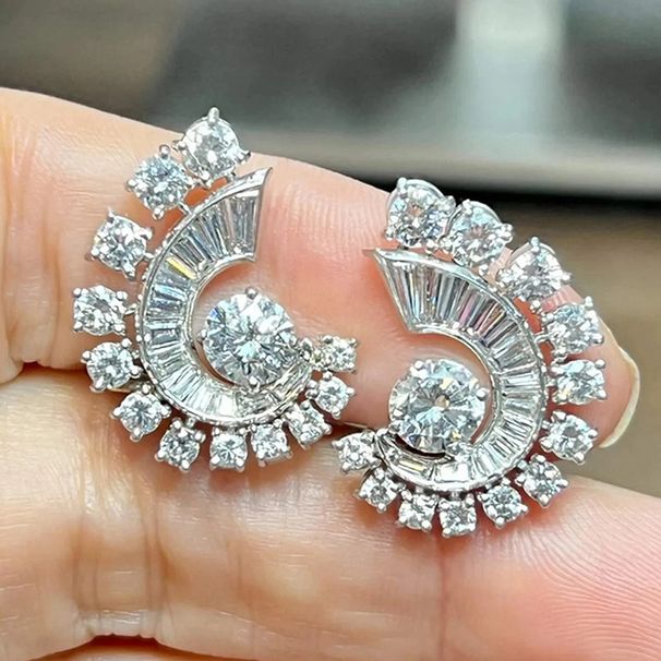 Cao Shi's Luxurious Design Earrings Engagement Wedding Dress With Accessories Style_ipsvogv.com