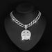 Unisex Personalized Ice Face Emoji Expression Pendant Hip Hop Cuban Chain Niche Full Diamond Expression Jewelry Necklace_ipsvogv.com