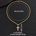 Hip hop cross niche design for men's with versatile inlaid pendants, Cuban chains, minimalist necklaces_ipsvogv.com