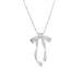 New French Style Light Luxury For Women, Niche Matte 3D Bow Necklace With Ribbon, Fairy-like Collarbone Chain_ipsvogv.com