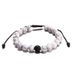 Fashion Retro Black Matte White Turquoise Braided Buddha Beads Set Bracelet Men's Adjustable Couple Bracelet_ipsvogv.com