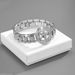Full Diamond Cuban Chain Bracelet Set Fashion Personality Spiked I Shaped Alloy Rhinestone Hip Hop Jewelry_ipsvogv.com