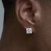 Square Diamond White Rock Sugar Earrings Hip Hop Male Full Diamond Zircon Earrings Female High Street Fashion Earrings_ipsvogv.com
