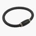 New Stainless Steel Men's Simple Personality Mesh Tube Leather Cord Magnetic Buckle DIY Bracelet_ipsvogv.com