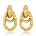 Niche design copper plated real gold earrings high end female temperament simple ins earrings_ipsvogv.com