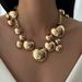 Jewelry Metal Glossy Round Pendant Design Heavy Chain Clavicle Necklace_ipsvogv.com