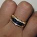 Sanjie Full Blue Square Finger Plated Sparkling Diamond Male And Female Ring_ipsvogv.com