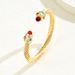 Fashionable Commuter Style Geometric Ladies Bracelet Niche Inlaid With Colored Diamonds Open Adjustable Design Bracelet Female Jewelry_ipsvogv.com