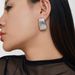 Ins Internet Celebrity Style Gold Geometric Stripe Texture Unique Niche Line Brass Stud Earrings_ipsvogv.com