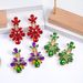 Colorful Christmas simple earrings Fashionable and atmospheric handmade Halloween big flower earrings_ipsvogv.com