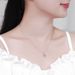 Classic six claw sterling silver necklace with Moissanite, simple clavicle chain, female broadcast_ipsvogv.com