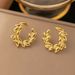 Stainless Leaf That Do Not Fade, Small And Fresh Wheat Ears, Niche Temperament, High-end Titanium Steel Earrings_ipsvogv.com