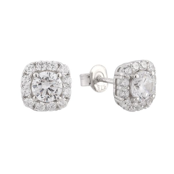 Artificial Gemstone Emerald Square Earrings Retro Earrings Temperament Jewelry S925 Silver Earrings Zircon Inlaid Earrings_ipsvogv.com