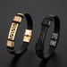New hollow out ten thousand character Great Wall pattern jewelry men's trend genuine leather titanium steel bracelet_ipsvogv.com