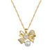 【 Titanium Steel 】 Necklace Earring Light Luxury Full Diamond Bow Pearl Personalized Temperament Banquet Earrings Set_ipsvogv.com