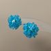 Unisex Summer Cool Blue Rhinestone Beaded Earrings Niche Retro Gentle Simple Aesthetic Art White Holiday Earrings_ipsvogv.com