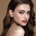 Fashion copper plated real gold inlaid zircon bow earrings temperament style exquisite female ear jewelry_ipsvogv.com