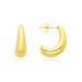 Unisex Ins Fashion C Shaped Ox Horn Earrings High End Light Luxury Ladies Copper Electroplated Gold Water Drop Crescent Earrings_ipsvogv.com