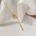 Simple Stle Square Interlocking Necklace For Women's Summer Fashion Long Pendant Collarbone Chain With A Sense Of_ipsvogv.com