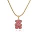Sweet And Luxurious Copper Inlaid With Colored Diamonds, Sitting Posture, Standing Necklace, Female Personality, Hip-hop_ipsvogv.com