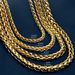 Mens Vacuum Plating Weaved 50 60 70cm Chain Necklace Gift Jewelry_ipsvogv.com