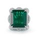 Cao Imitates Princess Fang's Emerald Green Tourmaline Ring With Exaggerated Temperament, Rectangular Domineering Ring,_ipsvogv.com