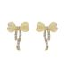 Simple Korean Style Korean Style Small Fresh Earrings Forest Bow Niche Design Earrings Versatile Pastoral Style Earrings_ipsvogv.com
