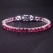 Rainbow Color Mixed Gemstone Bracelet 3/4/5mm Tennis Chain S925 Sterling Silver Inlaid Cultured Ruby Bracelet_ipsvogv.com