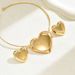 Women’s Jewelry Set Fashion Sweet And Fresh Ladies' Heart Necklace Earrings Niche Geometric Round Collar Design Clavicle Chain Versatile Earrings_ipsvogv.com