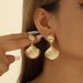 Exaggerated Gold Jewelry Beach Vacation Style Starfish Earrings Ins Non-Fading Ear Studs_ipsvogv.com