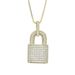 Women's Jewelry Hip Hop Jewelry Personality Full Diamond Lock Pendant Necklace Punk Mix And Match Box Chain Necklace_ipsvogv.com