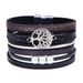 Men's Jewelry Fashionable Hollow Tree Of Life Embossed Letters Pearl Bracelets Buckle Jewelry_ipsvogv.com