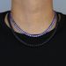 Men's Hip Hop Tennis Chain Necklace In Black Gold & Black/Purple Zircon, 5mm Width, 46cm & 51cm Lengths Hip Hop Necklace Jewelry_ipsvogv.com