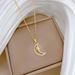Star 【 】 Moon Light Luxury Charm Gorgeous Full Diamond Necklace Women's Versatile Clavicle Titanium Steel Chain 【 】_ipsvogv.com