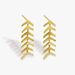 Elegant Simple Golden Retro Fishbone Zircon Geometric Sterling Silver Gold Plated Earrings Women's New Fashionable_ipsvogv.com