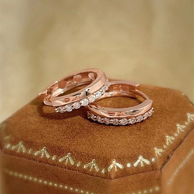 Cao Shi Edition Korean Super Flash Fashion Micro Inlaid Ear Buckle Light Luxury High Grade Exquisite and Versatile Small_ipsvogv.com