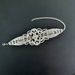 Fashion ladies shiny full rhinestone flower shaped hollow claw chain mesh wide arm chain hand jewelry_ipsvogv.com