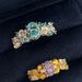 Embroidered Ball Blue Zircon For Vintage Women's Internet Popularity, Light Luxury, High Quality, Exquisite Finger Ring Popularity, Luxury, Quality,_ipsvogv.com