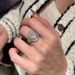 Middle Aged Micro Inlaid Zircon Flower With High-end Feel, Light Luxury, Niche Design, Versatile Ring, Open Ring_ipsvogv.com