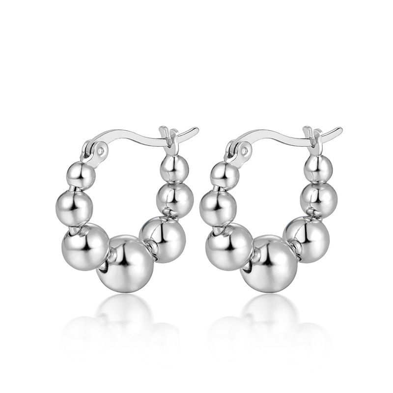 Women's Jewelry Irregular Round Bead Earrings Light Luxury And High End Design Earrings_ipsvogv.com