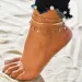 Anklets 3pcs/set Gold Color Simple Chain For Women Beach Foot Jewelry Leg Ankle Bracelets Accessories_ipsvogv.com