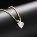 Unisex diamond pendant heart shaped zircon engagement necklace for women hot selling gold plated jewelry_ipsvogv.com