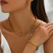 Feng Women's Necklace Earrings Set Simple U-shaped Horseshoe Buckle Splicing Bracelet Jewelry_ipsvogv.com