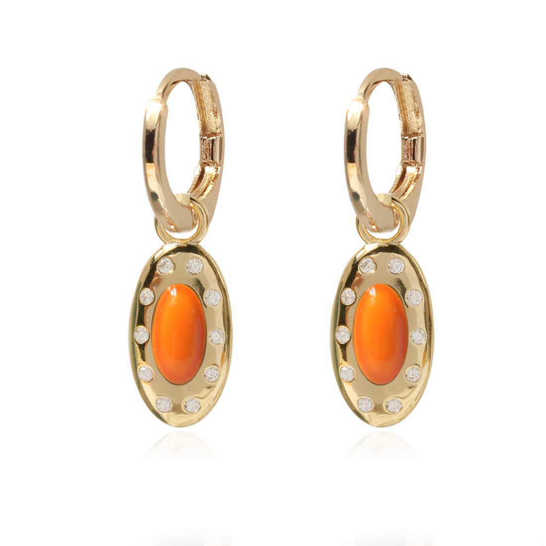 Women’s Jewelry Set Fashion Simple Oval Diamond Earrings Retro Fashion Geometric Earrings_ipsvogv.com