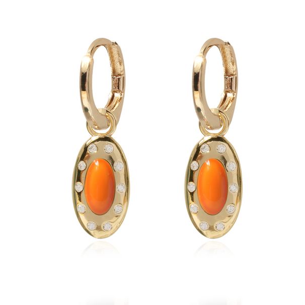 Women’s Jewelry Set Fashion Simple Oval Diamond Earrings Retro Fashion Geometric Earrings_ipsvogv.com