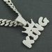 Hip Hop Letter KING Full Diamond Pendant Cuban Chain Men's And Women's Necklace Jewelry_ipsvogv.com