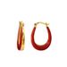 Earrings Sterling Silver Angora Red Glaze French Earrings Retro Earrings U-Shaped Earrings High-End_ipsvogv.com