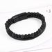I style men's genuine leather braided bracelet natural volcanic stone alloy men's bracelet cowhide beaded bracelet_ipsvogv.com
