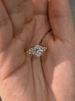 Pigeon Egg For Women, Delicate And Luxurious, With High Aesthetic Value. Gold Plated White Zircon Oval Index Finger Ring_ipsvogv.com