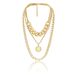 Accessories With Exaggerated Personality, Chain Accessories, Necklaces, Sweaters, Chains, Simple Queen Pendants,_ipsvogv.com